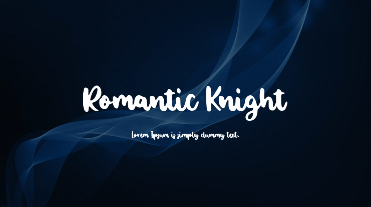 Romantic Knight Font