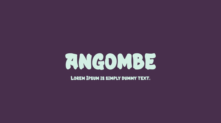 ANGOMBE Font