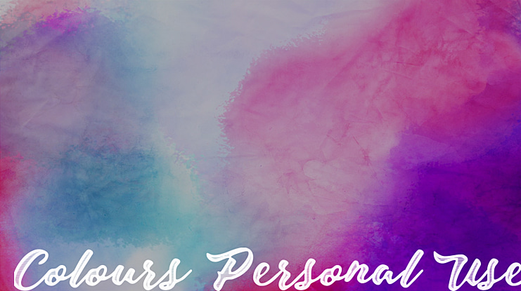 Colours Personal Use Font