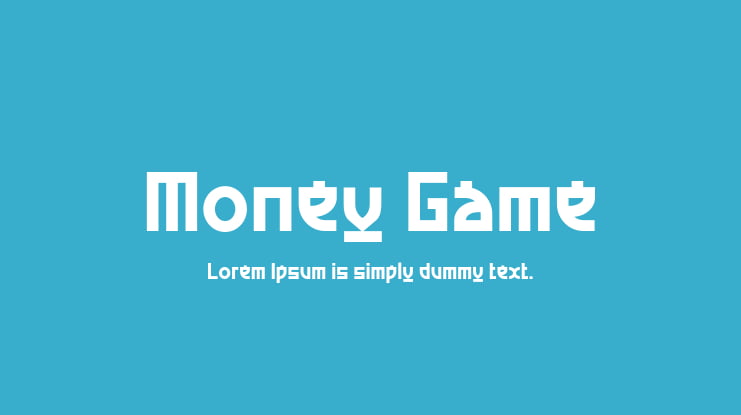 Money Game Font