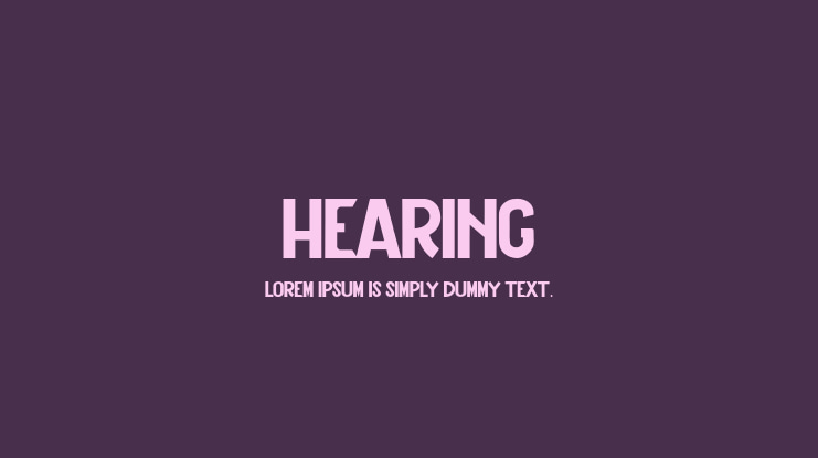Hearing Font