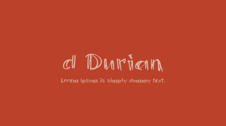 d Durian Font