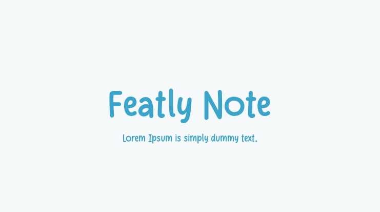 Featly Note Font