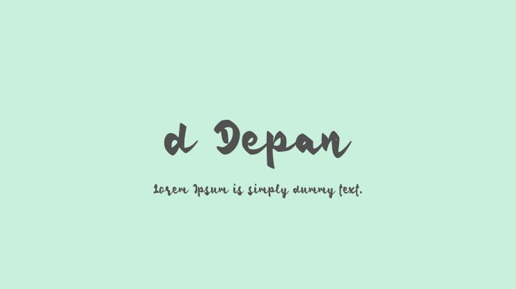 d Depan Font