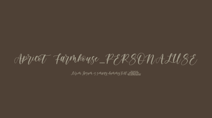 ApricotFarmhouse_PERSONALUSE Font Family