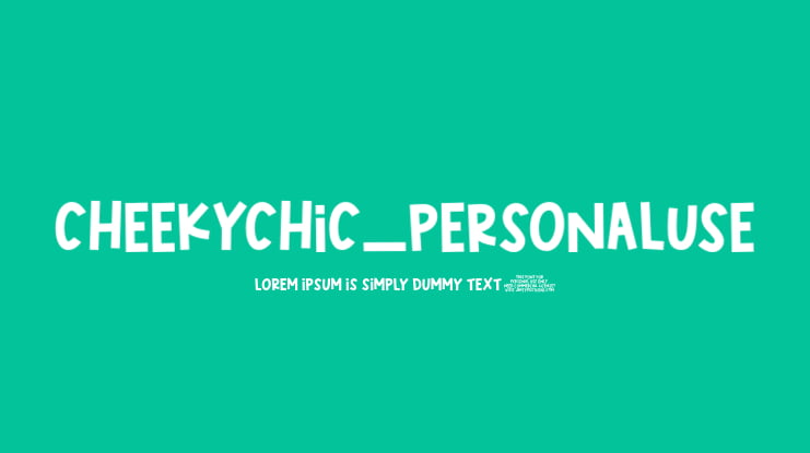 CheekyChic_PERSONALUSE Font