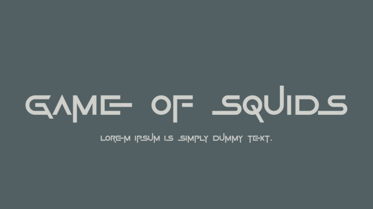 Game Of Squids Font