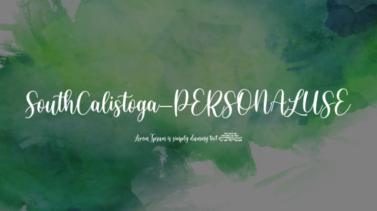 SouthCalistoga_PERSONALUSE Font