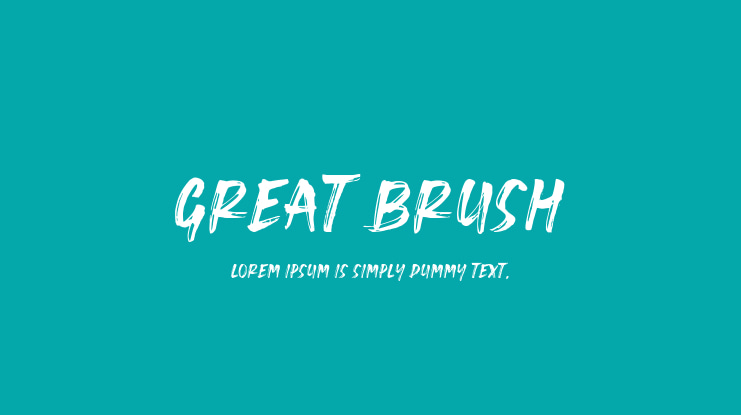 Great Brush Font