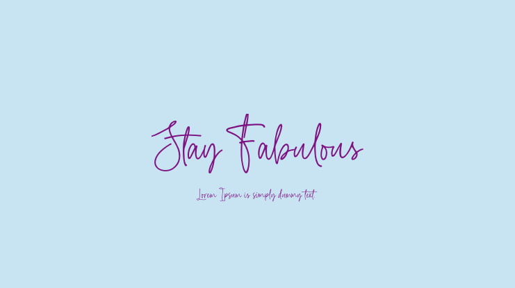 Stay Fabulous Font Family