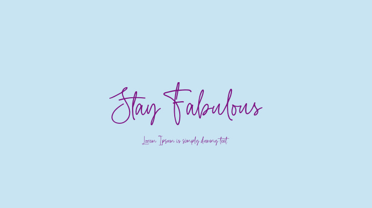 Stay Fabulous Font Family