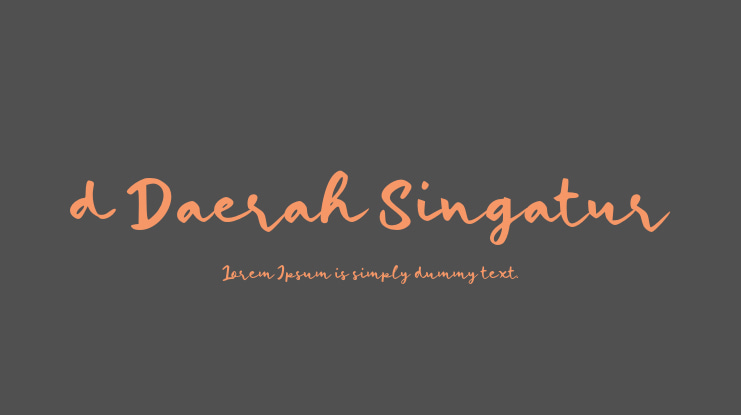 d Daerah Singatur Font