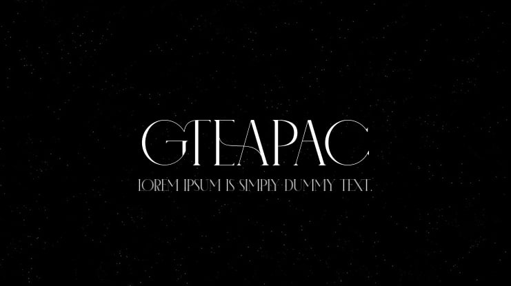 GTEAPAC Font