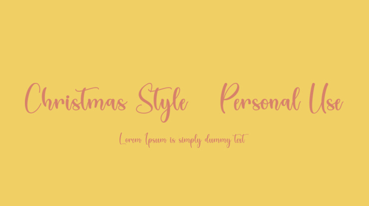 Christmas Style - Personal Use Font
