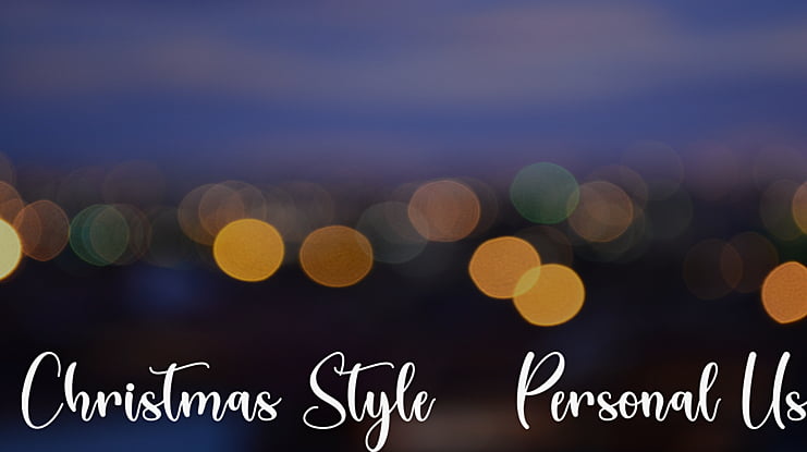 Christmas Style - Personal Use Font