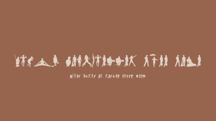 Human Silhouettes Free Five Font