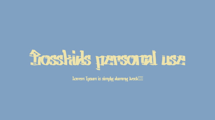 Bosskids personal use Font