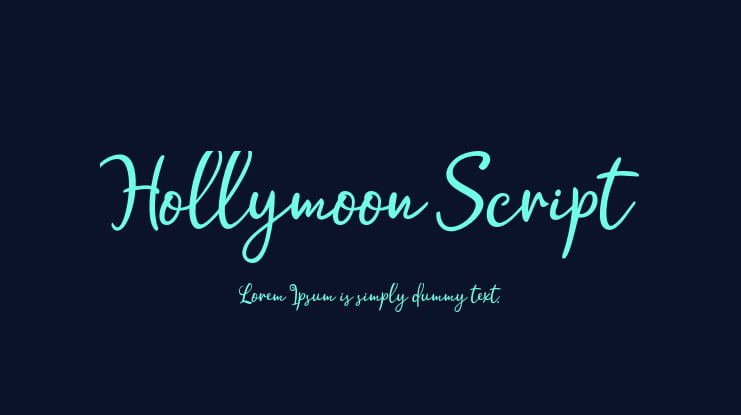 Hollymoon Script Font
