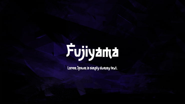 Fujiyama Font