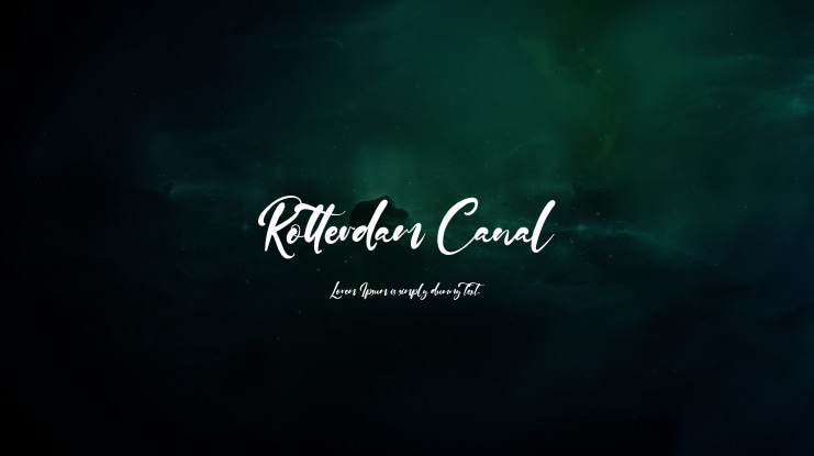 Rotterdam Canal Font