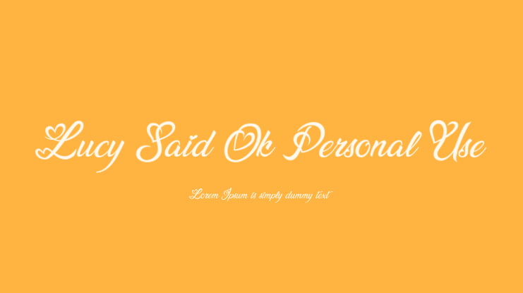 Lucy Said Ok Personal Use Font