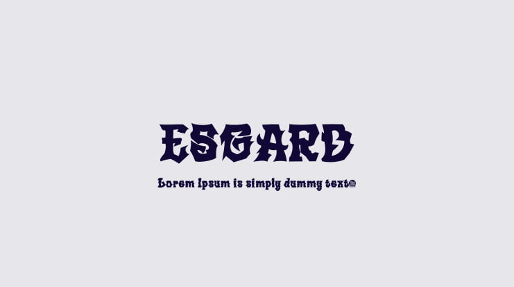 ESGARD Font Family