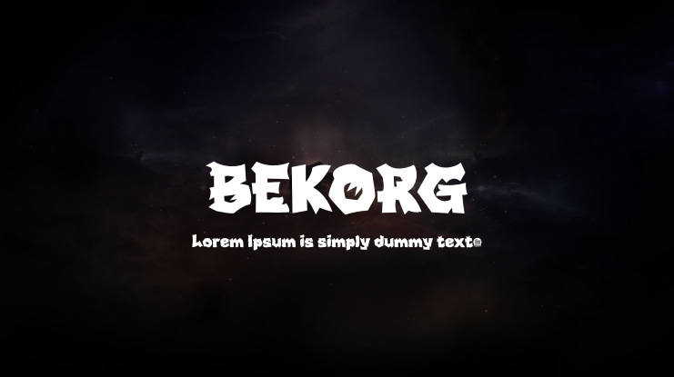 BEKORG Font Family