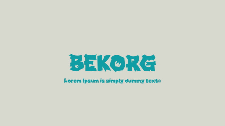 BEKORG Font Family