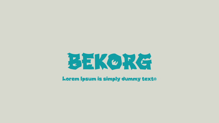 BEKORG Font Family