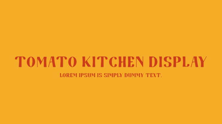 Tomato Kitchen Display Font Family