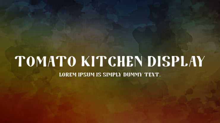 Tomato Kitchen Display Font Family