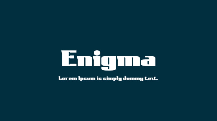 Enigma Font