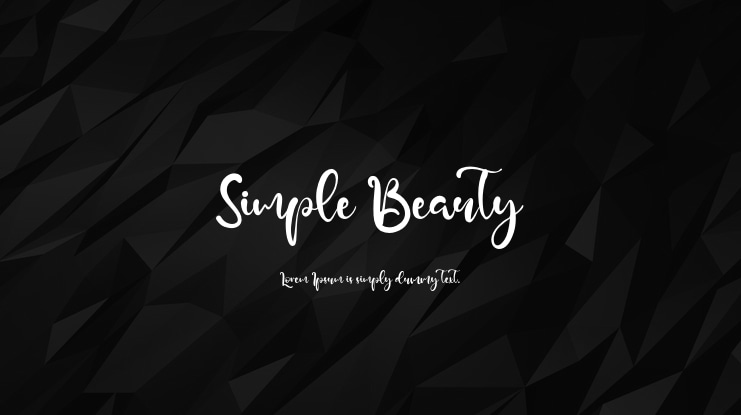 Simple Beauty Font