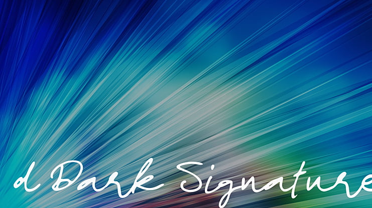 d Dark Signature Font