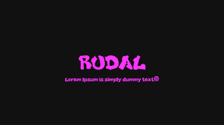 RUDAL Font