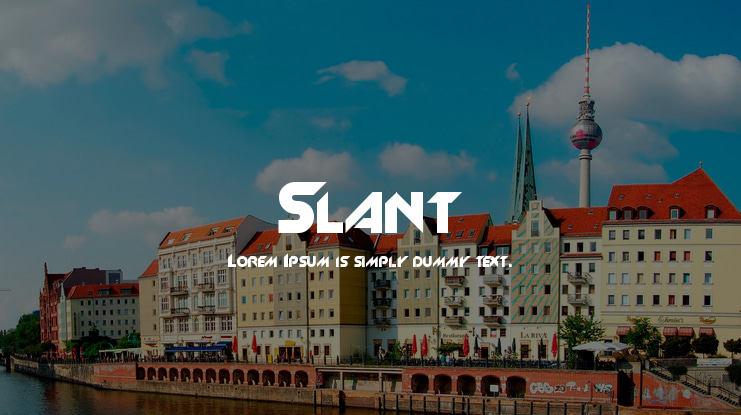Slant Font