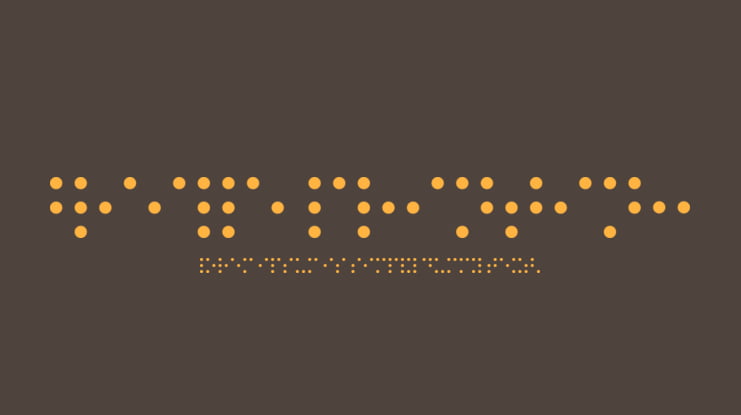 Braille Printing Font