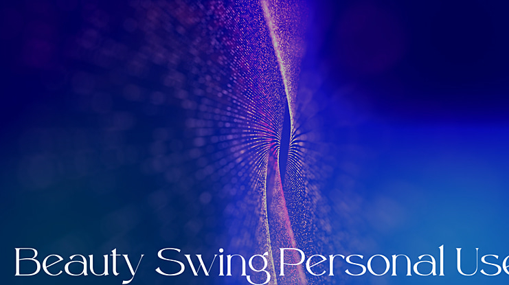 Beauty Swing Personal Use Font