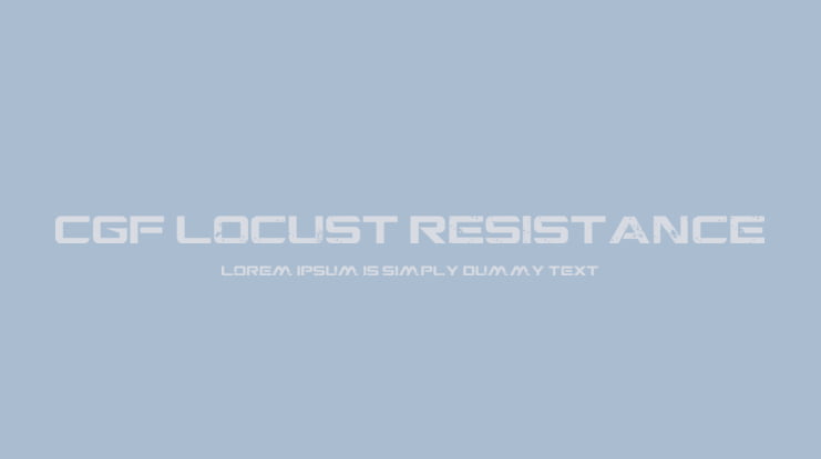 CGF Locust Resistance Font