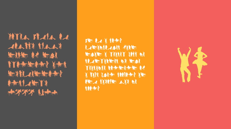 Human Silhouettes Free Two Font