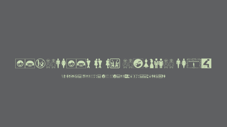 restroom signs tfb Font