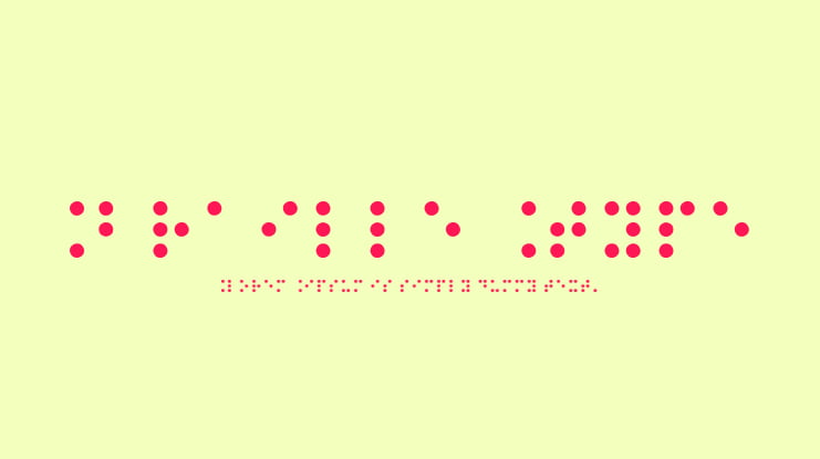 Braille Type Font