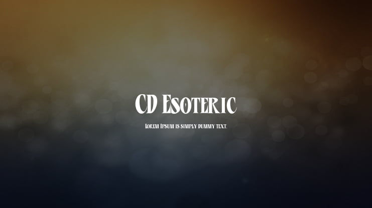 CD Esoteric Font