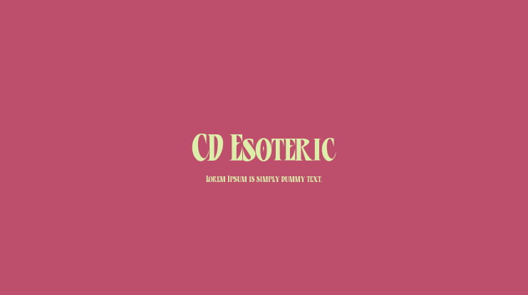 CD Esoteric Font