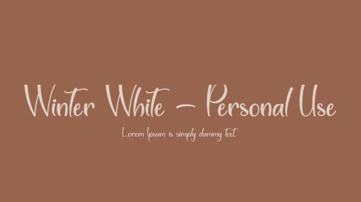 Winter White - Personal Use Font