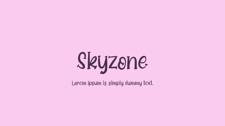 Skyzone Font