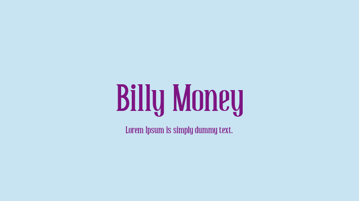 Billy Money Font