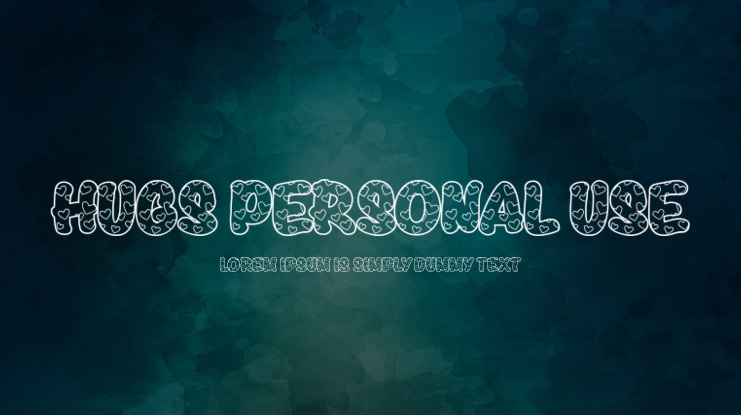 HUGS PERSONAL USE Font