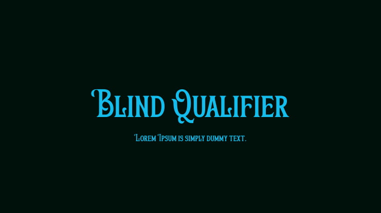 Blind Qualifier Font