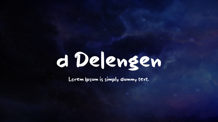 d Delengen Font